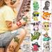 Yezunir 50 PCS 3D Cute Animals Temporary Tattoos for Kids - Cartoon Animals Lion, Dog, Cat Zoo Fake Tattoo Sticker Set for Children's Birthday & Teens Party Favors - Buy Online on GoSupps.com