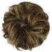 FESHFEN 100% Human Hair Messy Bun - Curly Hair Scrunchie Updo Extension 4P27# Brown Mixed Blonde - Buy Online on GoSupps.com