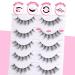 Natural Wispy False Lashes | 5 Pairs Short Faux Mink C Curl Eyelashes - Newcally Lashes - Buy Online on GoSupps.com