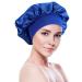 Blulu 3-Piece Satin Sleep Cap Set for Women and Girls - Silver, Wine Red, Royal Blue - Buy Online on GoSupps.com