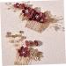 MAGICLULU 5 Sets Hairpin Wedding Hair Decoration Rhinestone Hair Clips Chinese Decor Japanese Hair Pin Rhinestone Bobby Pins Bride Hair Decor Red Women's Zinc Alloy Rhinestones Hair Comb - Buy Online on GoSupps.com