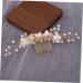 DOITOOL Rhinestone Headpiece Hair Accessories Pearl Rhinestones Wedding Flowers Banquet Wedding Flower Hair Comb - Buy Online on GoSupps.com
