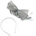Ladies Large Feather Aliceband/Clip Fascinator for Weddings Races Royal Ascot Hair Piece Silver - Buy Online on GoSupps.com