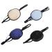 Beautyflier Pack of 4 Elastic Silk Eye Patch for Adults Lazy Eye Amblyopia Strabismus (Black,Light Blue,Dark Blue,Light Gold)