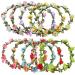 Rocutus 10pcs Bohemian Flower Crown Floral Wreath Garland Headbands Flower Crown for Women (10 Pieces) 10 Pack