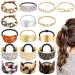 16 Pieces Ponytail Hair Cuff Decorative Ponytail Holders French Hair Cuff Ponytail Accessories for Women Girl Hair