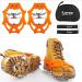 Sfee Ice Snow Grips Crampons Traction Cleats - 19 Stainless Steel Spikes - Anti Slip Shoe/Boot Footwear for Walking Climbing Hiking - Orange Medium (US 5-8) - Buy Online on GoSupps.com