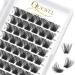 Eyelashes Individual Quewel Individual eyelash clusters lashes mega d curl 14mm eyelash segments wide foundation individual eyelashes for eyes make-up diy eyelash extension (mega-d-14mm) 1 piece (1 Pack) mega-d-14mm
