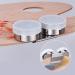6 Pack Double Dipper Palette Cup - Stainless Steel with Lid and Clip - 1.4 inch Inner Diameter - Buy Online on GoSupps.com