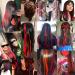 FC SWS 12 Colored Clip-In Hair Extensions | 21 Inch Heat-Resistant Synthetic Hair for Women & Girls | Multi-Colored Party Highlights | Perfect Gift (Red) - Buy Online on GoSupps.com