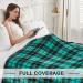Inhand Sherpa Plaid Throw Blanket - Cozy Reversible Fluffy Fleece Blanket for Couch, Bed, Sofa - Green 50x60 - Buy Online on GoSupps.com
