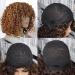 IMAYLI 12 Inch Short Human Hair Wig for Black Women - Glueless Ombre Deep Curly Bob with Bangs | 200 Density Highlight Blonde Deep Wave Wig - P4/30 - Buy Online on GoSupps.com