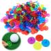 VEASAERS Golf Ball Markers Bulk 50/100/150 Pcs Position Marker Multicolor Transparent Plastic 25mm Flat Round Golf Mark Accessories 50-Transparent Multicolor