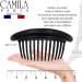 Camila Paris MP978/2 French Hair Side Combs - Black Curved Interlocking Combs for Strong Hold Bun Chignon - Women's Hair Accessories from France - Buy Online on GoSupps.com
