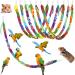 6 Pieces Sugar Glider Toys Handmade Rat Toys Hanging Toy Cage Accessories Swing Toy Bird Rope Perch Swing for Small Animals Sugar Glider Squirrel Parrot Hamster Bird Climbing Exercising, 22.5 Inch