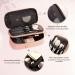 ROWNYEON Small Dual Layer Travel Makeup Bag - Pink | Portable Waterproof Toiletry Pouch and Brush Holder | Professional Organizer and Cute Case - Buy Online on GoSupps.com
