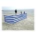 13 ft Beach Windscreen Privacy Windblocker + Free Bag Made in Europe Blue/White Stripes