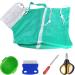 5 Pieces Cat Bathing Bag Cat Shower Net Pet Bag Cat Grooming Washer Mesh Bag Adjustable Breathable Multifunctional Anti-Bite and Anti-Scratch Restraint Bag with Pets Nail Clippers for Cat's Bathing Green