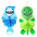 IOSPKKIO 2 Pieces Bath Loofas for Kids and Toddlers Cute Cartoon Loofah Bath Sponges for Kids Loofah Bath Stool Body Washer Mesh Loofah Sponges for Kids