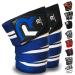 XR Knee Wraps, 78 Elasticated Knee Straps for Weightlifting for Women and Men, APPROVED BY IPL & USP, No-Slip Knee wraps for weightlifting, squat, Powerlifting and Knee sleeve, Avoid Injury Blue-White(Pair)