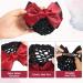TXIN Hair Snood Net Bun Cover Set - Black, Navy Blue, Red Bowknot Hairnets for Women - 3 Pieces - Buy Online on GoSupps.com