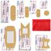 200 Packs Assorted Styles Adhesive Bandages Flexible Fabric Fingertip Bandages Small Breathable Elastic Knuckle Bandages Various Sizes Spot Bandage with a Storage Bag for First Aid and Wound Care