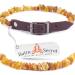 Baltic Secret Dog and Cat neck band made of Baltic amber with an adjustable leather strap- flea-tank bands for dogs and cats- gift idea for animal lovers- natural treatment without T 45-50