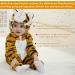 Doladola Baby Hooded Tiger Onesie | Newborn Loungewear Jumpsuit 6-12 Months - Buy Online on GoSupps.com