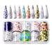Makartt Transfer Foil Nails Kit: Floral Pattern - 10 Rolls for Nail Art DIY Decoration Makartt Nail Foil Stickers
