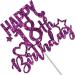 Tenhaisi Purple Happy 18th Birthday Cake Topper Glitter 18 and Fabulous Cake Topper Food Picks - 18th Birthday Party Decoration - Cheers to 18 Years Anniversary Party Supplies - Buy Online on GoSupps.com