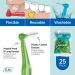TEPE Interdental Brush Angle 0.8mm Large Gaps Pack of 25 - Size 5 Green - Buy Online on GoSupps.com