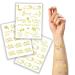 Bachelorettesy Bride to Be Bachelorette Party Tattoos - 50 Gold Metallic Designs in Team Bride  Cheers  Wifey  Hot Bride - Waterproof Nontoxic Long Lasting Easy to Apply