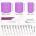 WODFIB 31 PCS Hair Roller Set - Self Grip Rollers for Long, Medium, Short Hair - DIY Hair Styling Tools - Includes 12 Clips & Comb - Purple - Buy Online on GoSupps.com