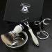 Ivory Men's 4-Piece Razor Set | MACH 3 Razors Silver Tip Brush & Stainless Steel Stand - Redesigned Elegance - Buy Online on GoSupps.com