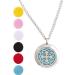 Wild Essentials Cross Essential Oil Diffuser Necklace - Stainless Steel Locket Pendant with 24-inch Chain & 12 Color Refill Pads | Customizable Aromatherapy Jewelry - Buy Online on GoSupps.com