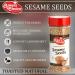Baker's Choice Natural Toasted Sesame Seeds - All Natural Seasoning for Baking and Cooking - Gluten-Free & Kosher - 4 Oz. Resealable Container - Buy Online on GoSupps.com