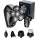 Buy Glatens 5-in-1 Electric Shaver for Men - IPX7 Waterproof Bald Head Shaver with 6 Rotating Heads & Beard Trimmer Kit - Type-C Charging & 5 Accessories - Buy Online on GoSupps.com