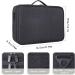 JOURMON Portable Makeup Case with Adjustable Dividers and Shoulder Strap - Pure Black - Travel Cosmetic Bag Organizer for Brushes & Toiletries - Buy Online on GoSupps.com