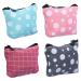 Healifty Canvas Makeup Bags 4Pcs Menstrual Pad Bag Zipper Sanitary Napkin Pouch Travel Cosmetic Pouch Portable Coin Purse Bag Nursing Pad Holder for Coins Key Canvas Makeup Bag