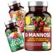 Number One Nutrition N1N Premium D-Mannose with Cranberry & Hibiscus 1350mg 120 Capsules and Super Fruits & Veggies Whole Food Supplement 180 Capsules 2 Pack Bundle