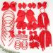 32PCS Red Bows for Girls - Oaoleer Grosgrain Ribbon Hair Accessories Set | Cheer Bows, Clips, Headbands, Barrettes for Little Girls - Buy Online on GoSupps.com
