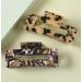 2 Piece Cutout Celluloid Hair Clips | French Design Hair Barrettes for Women | International Shipping - Buy Online on GoSupps.com