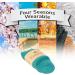 Cosyfeel Women Loose Diabetic Socks | 4-Pack Neuropathy Ankle Socks for Ladies | Super Soft Eco-Friendly Bamboo Material | Durable with Seamless Toe | Multicolour Patterns | 4 Seasons 7-9 1/2 BLUE CURACAO - Buy Online on GoSupps.com