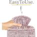 Qomfor Hot Water Bottle with Premium Faux Fur Cover - 1.8l Large - Pain Relief for Neck, Shoulders, Hands and Feet - Kangaroo Pocket - Cosy Nights - Plum - Buy Online on GoSupps.com
