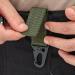 Buxiugk Tactical Keychain Set - 4 Nylon Carabiner Clips for Mountaineering Camping & Hiking - Durable Outdoor Gear in Green - Buy Online on GoSupps.com