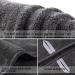 Kinhwa Large Dark Gray Towel Turban for Long Hair - Super Soft Quick-Drying 61cm x 112cm - Buy Online on GoSupps.com