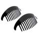 Camila Paris CP2872/2 French Hair Side Combs, Black Interlocking Combs French Twist Hair Combs, Strong Hold Hair Clips for Women Bun Chignon Up-Do, Styling Girls Hair Accessories, Made in France