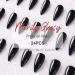 Morily 24Pcs Black Stiletto Press on Nails Medium Length - Almond False Nails Tips for Women & Girls - Buy Online on GoSupps.com