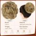 Sofeiyan Claw Clip Messy Bun Hair Piece | Wavy Curly Chignon Ponytail Extension in Dark Blonde/Bleach Blonde Mix - Buy Online on GoSupps.com