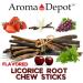 Aroma Depot 8 oz. Natural Licorice Root Chew Sticks for Humans.100% Pure Natural | Oral Health & Fresh Bearth | Individual Liquorice Sticks are 6.5-7 inches Long. Glycyrrhiza Glabra from Turkey. - Buy Online on GoSupps.com